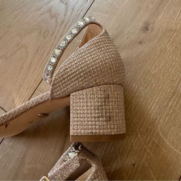 Badgley Mischka Women's Ornamented Sandal Heel 6 1/2 - Picture 8 of 11